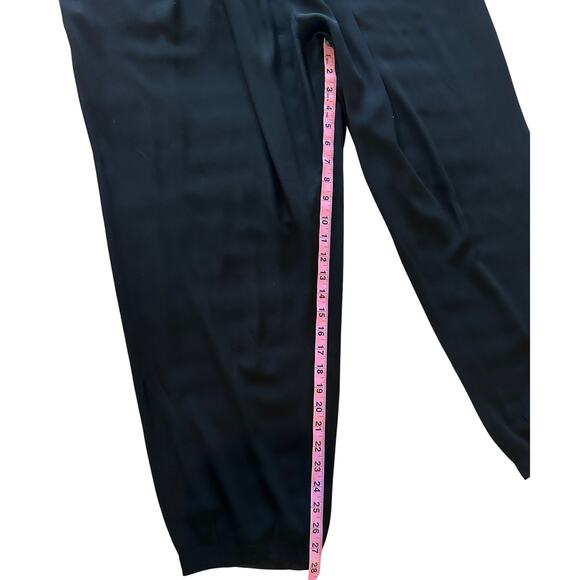 Eileen Fisher - Silk Georgette Crepe Pleated Tapered Pant - Extra Large - Picture 9 of 13